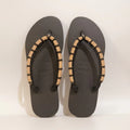 Havaianas Slim Black – Natural Gold Wrap Custom